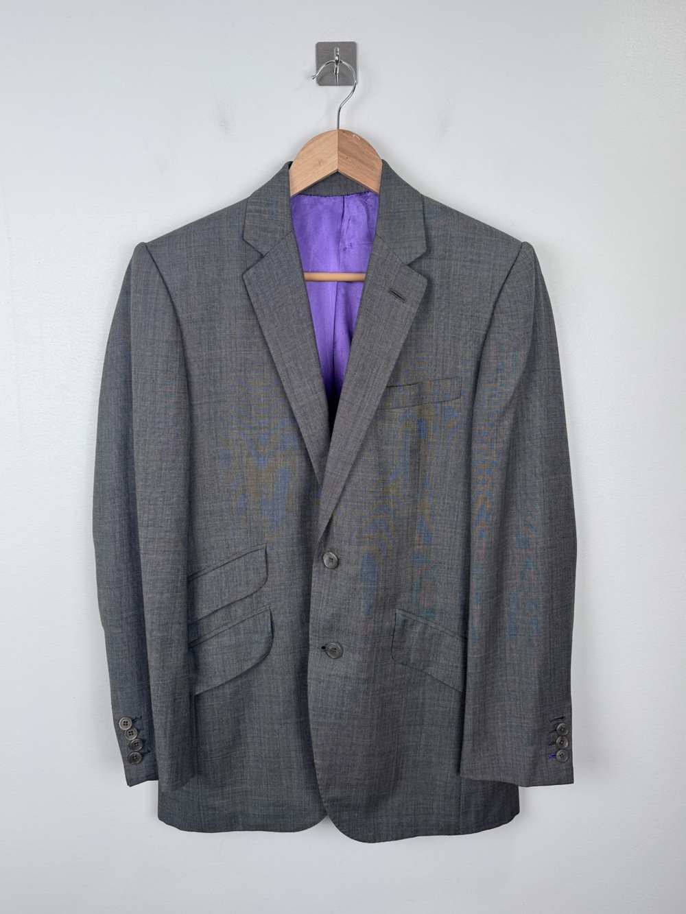 Duncan Quinn Men Grey Blazer Suit Jacket Size 38‎